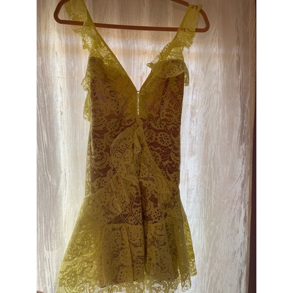 FOR LOVE & LEMONS | Yellow Tati Lace Ruffle Dress - Picture 14 of 15